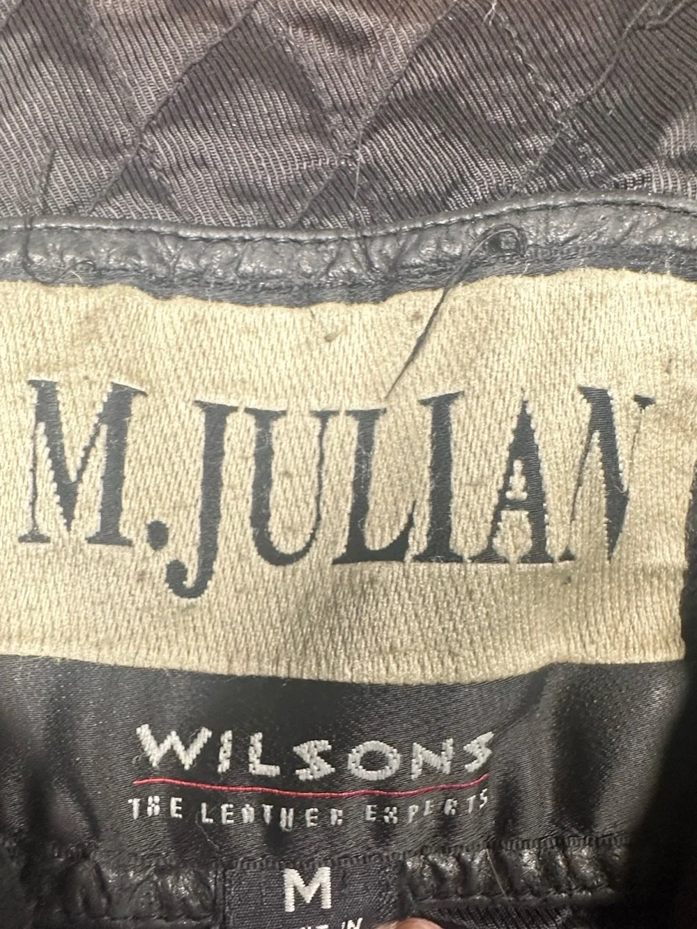 M. Julian Wilsons Leather The Leather Experts Jacket Mens Size Medium Black